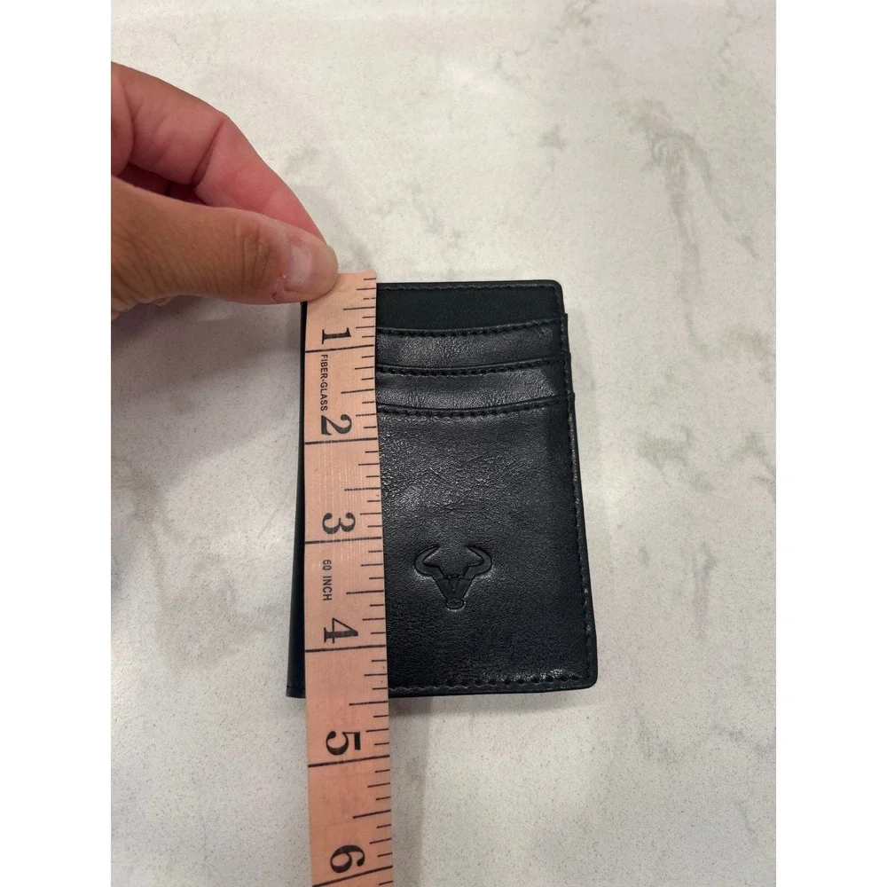 BULLIANT Men Slim Full Grain Wallet-Magnetic Closure-RFID Blocking 11 Cards
